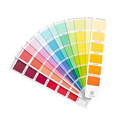 Cartela de cores em leque